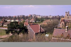 [405] 1967 View from church tower playing fields